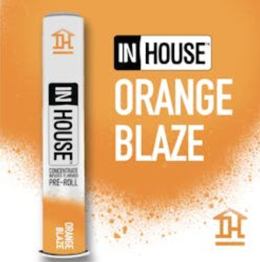 Photograph of product: In House Orange Blaze (H) Infused Preroll .75g
