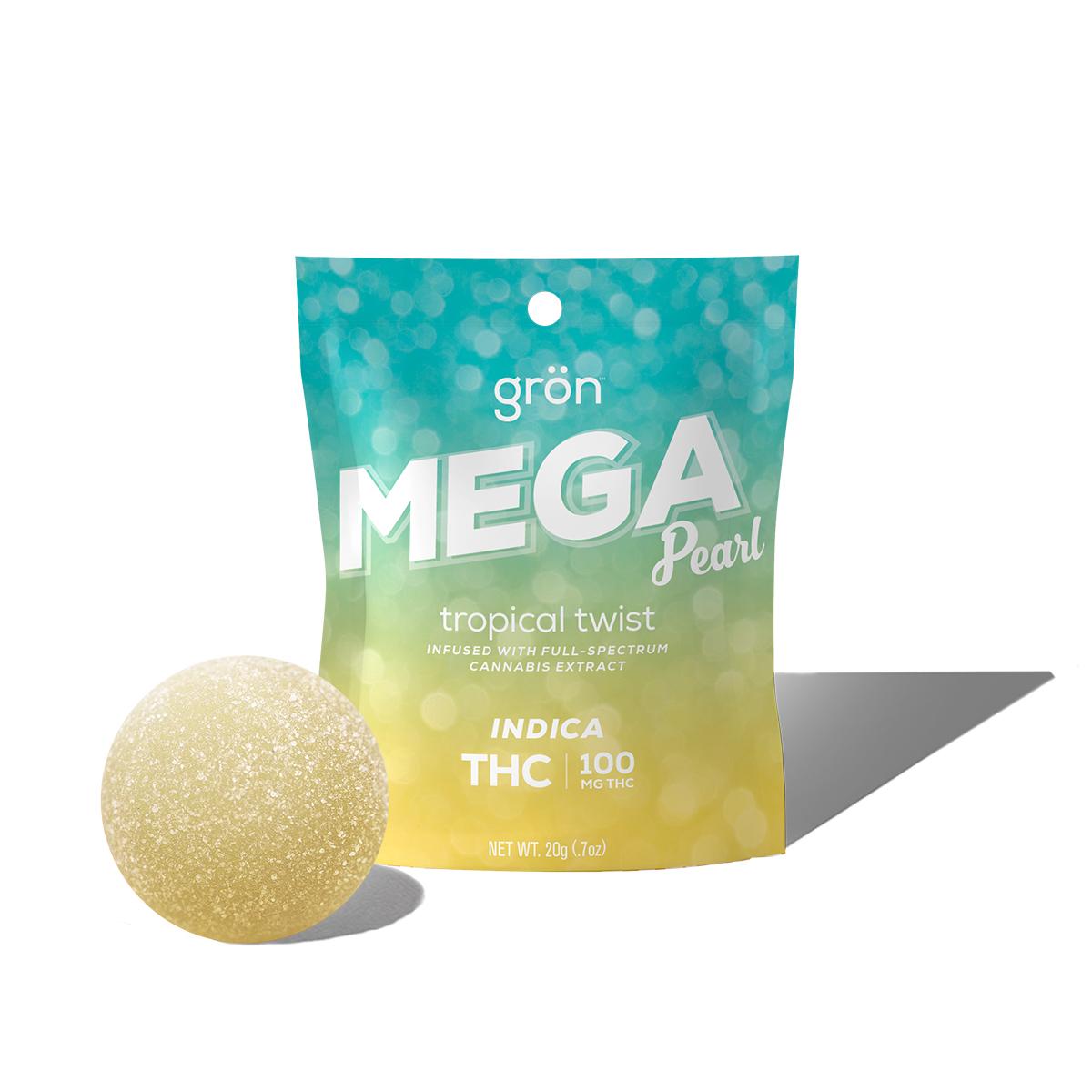 Photograph of product: Gron Mega Pearl Tropical Twist 100mg