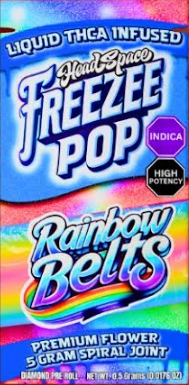 Photograph of product: Freezee Pop - Rainbow Belts (I) TH-ouiA Infused Joint
