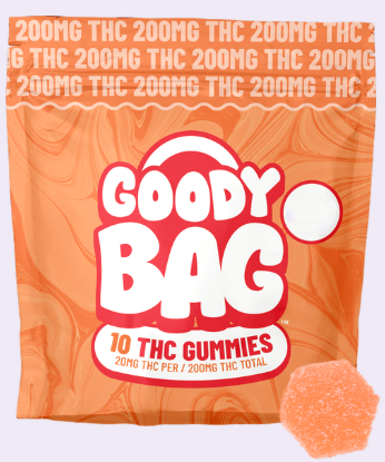 Photograph of product: GOODY BAG | MANGO PINEAPPLE |  GUMMIES | 200MG:100MG:100MG | REC