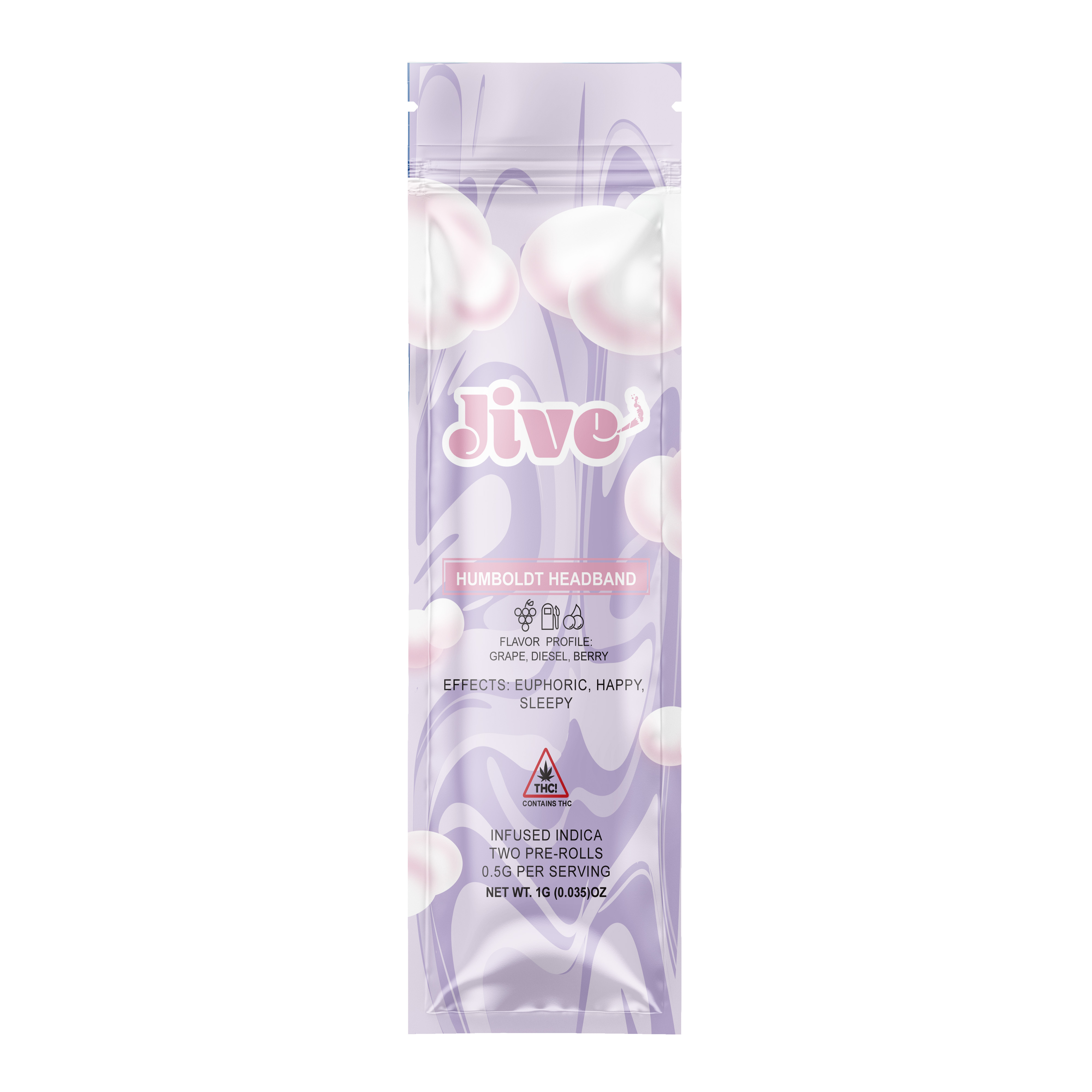 Photograph of product: Humboldt Headband -JIVE- 2Pck Pre Rolls