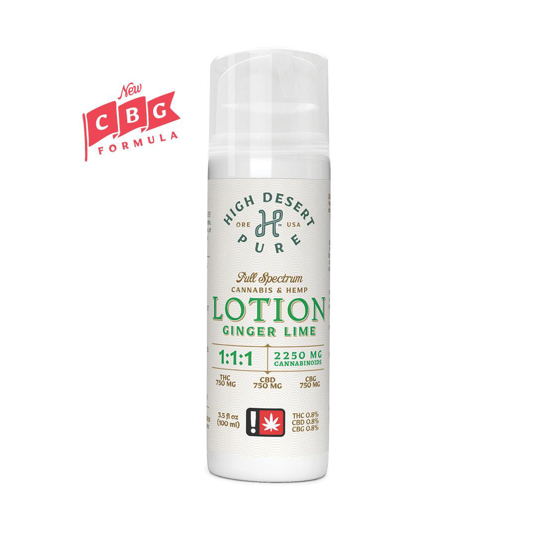 Photograph of product: High Desert Pure Clinical Strength Lotion: Ginger Lime