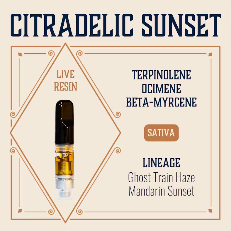 Photograph of product: Elevate Citradelic Sunset Live Resin Cart | 0.5g