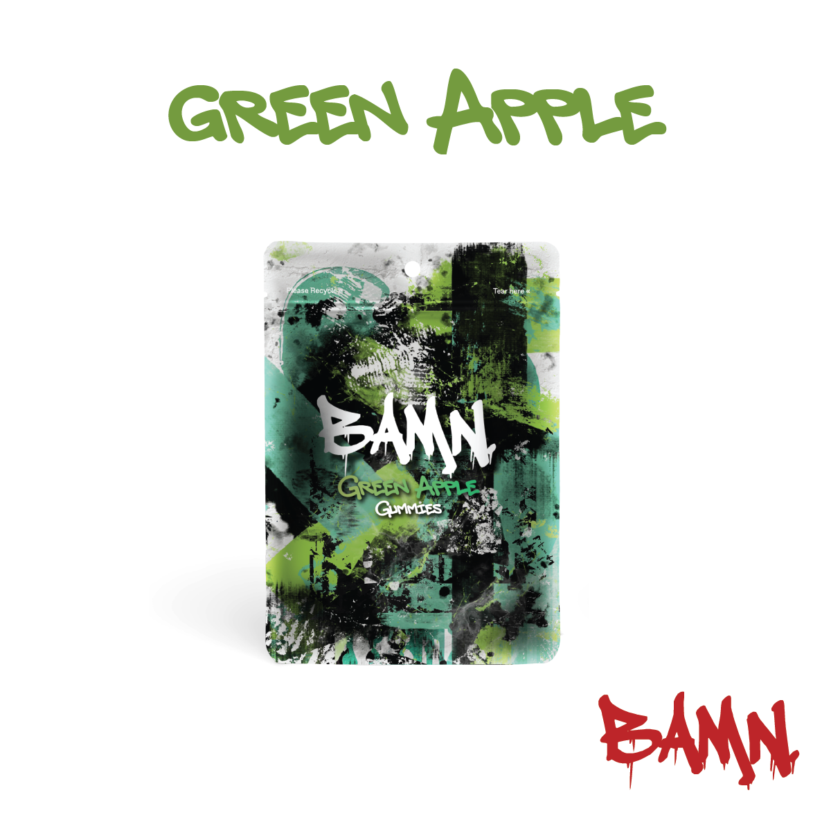 Photograph of product: BAMN Green Apple Gummies | 200mg