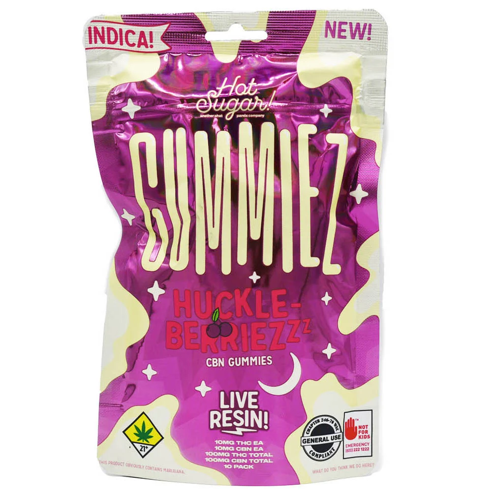 Photograph of product: Hot Sugar Huckleberriezz CBN LR Gummiez Oui'd 200mg
