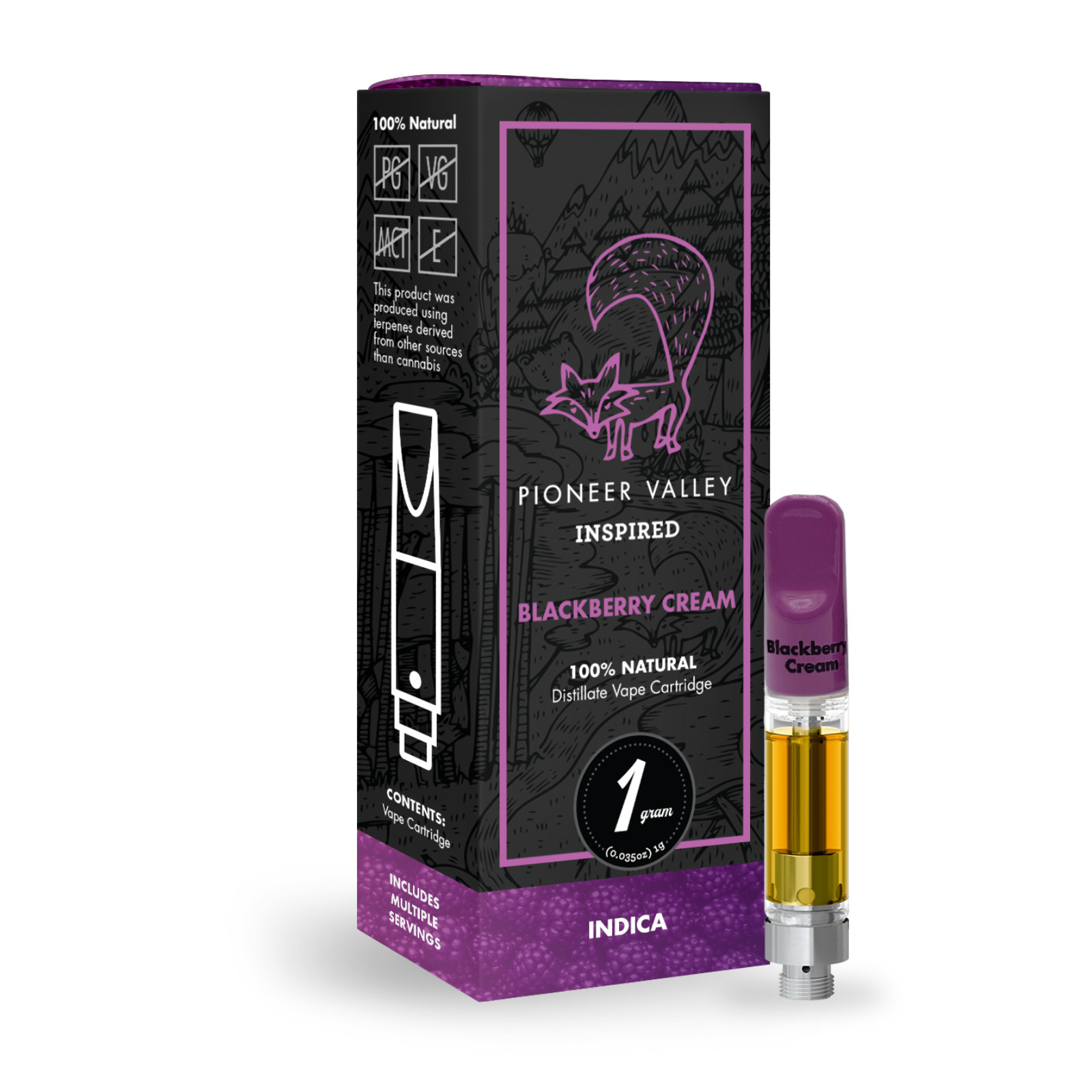 Photograph of product: 1000mg Vape | Blackberry Cream | Pioneer Valley