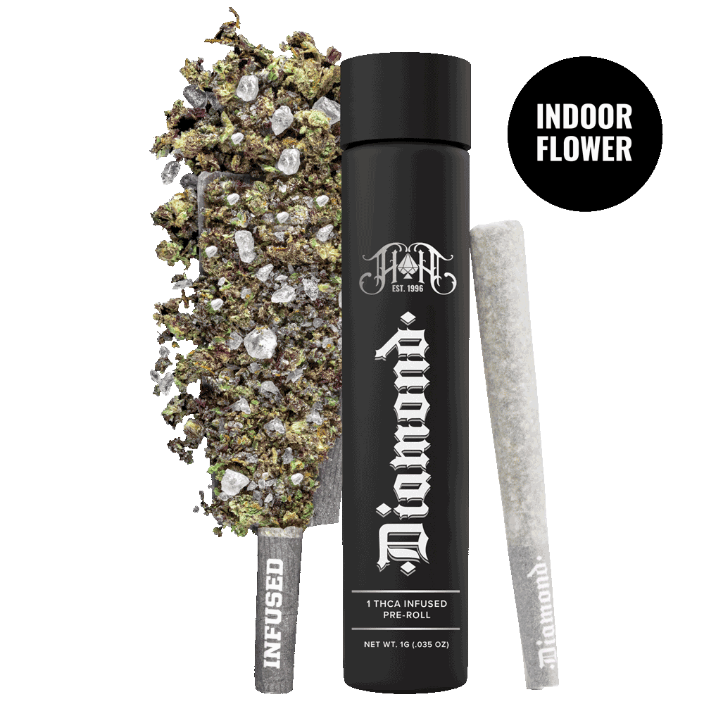Photograph of product: Heavy Hitters Caramel Cake Diamond Infused Pre-Roll - 1g