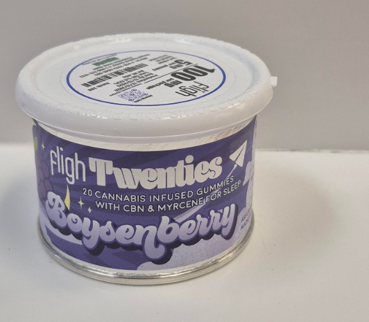 Photograph of product: Fligh Gummies - 100mg - Boysenberry (I)