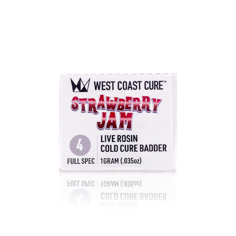 Photograph of product: Concentrate - Strawberry Jam - Live Rosin Cold Cure Badder - 1G