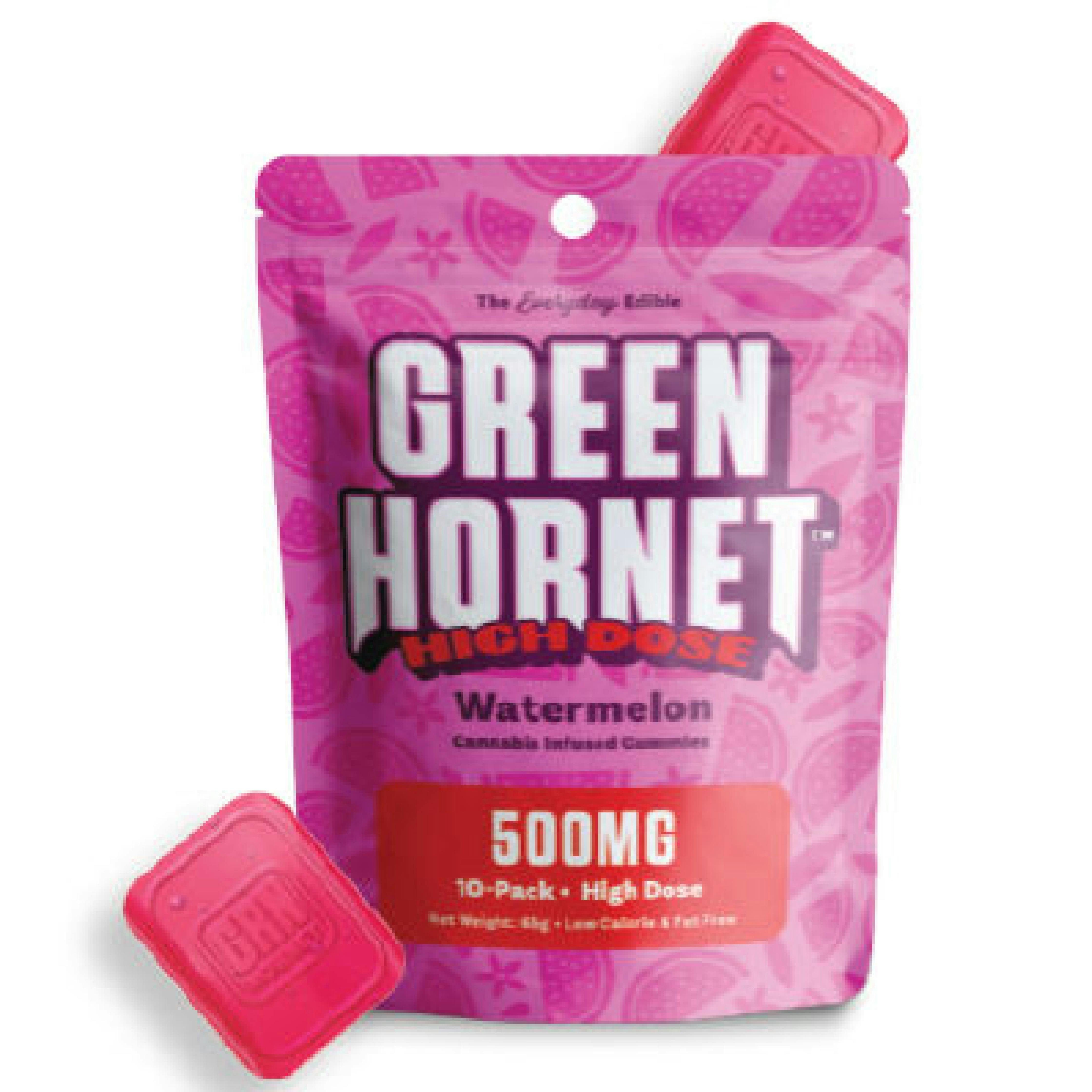 Photograph of product: Green Hornet Gummies 500mg Green Apple
