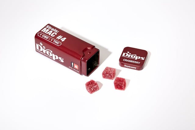 Photograph of product: Drops 20pcs | Live Rosin Gummies |Cranberry - 