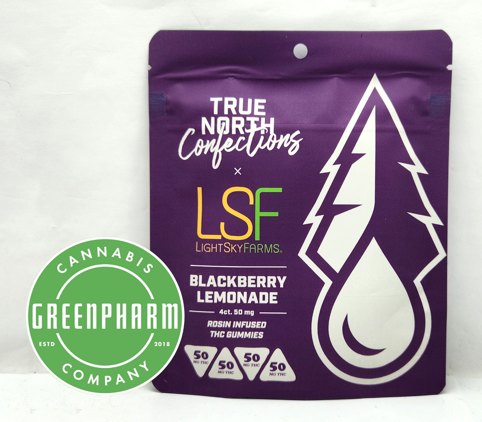 Photograph of product: Edible | True North | Blackberry Lemonade Rosin Gummies | 200mg