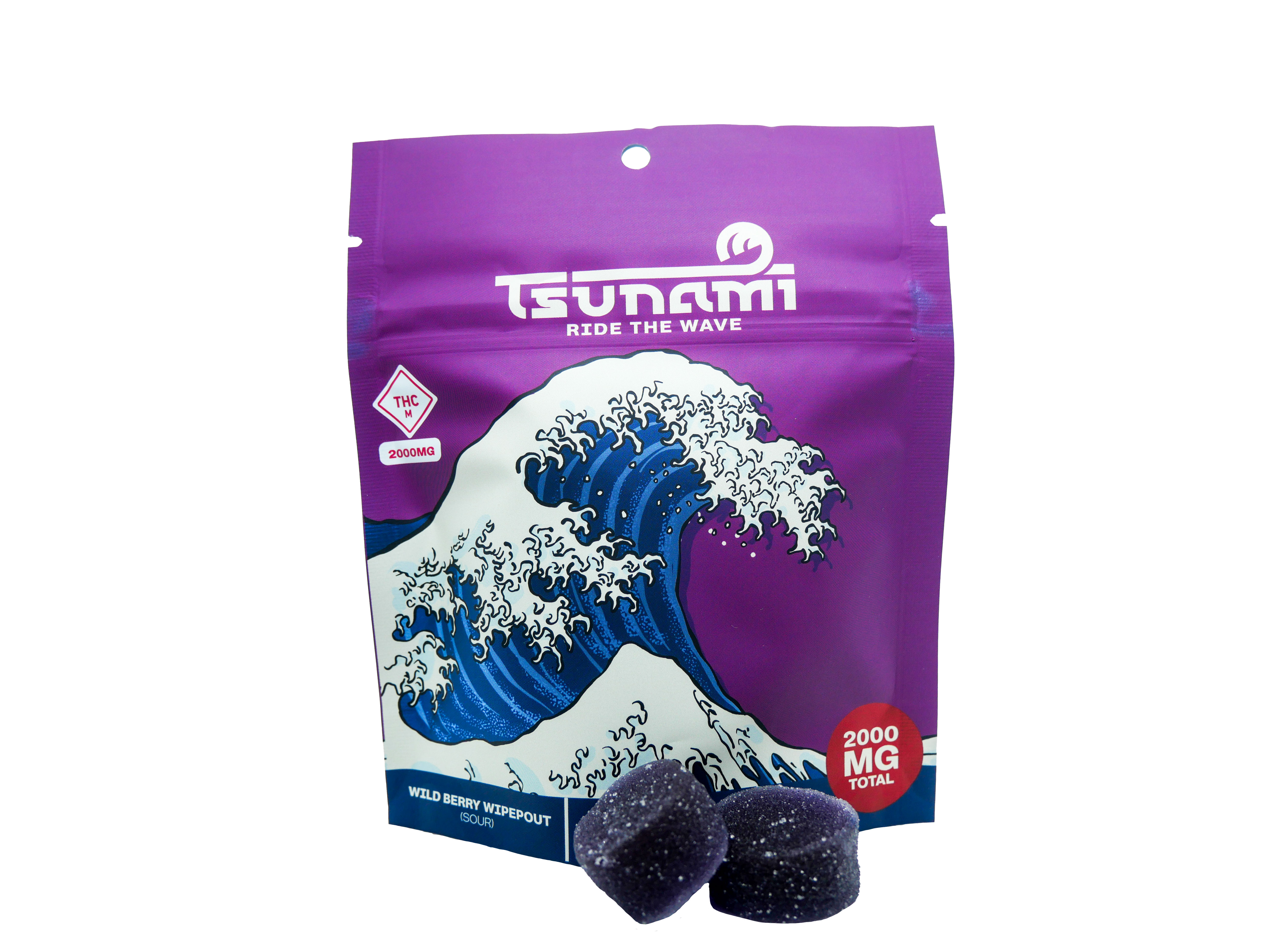 Photograph of product: Wild Berry Wipeout | 2000mg | Gummies | Tsunami
