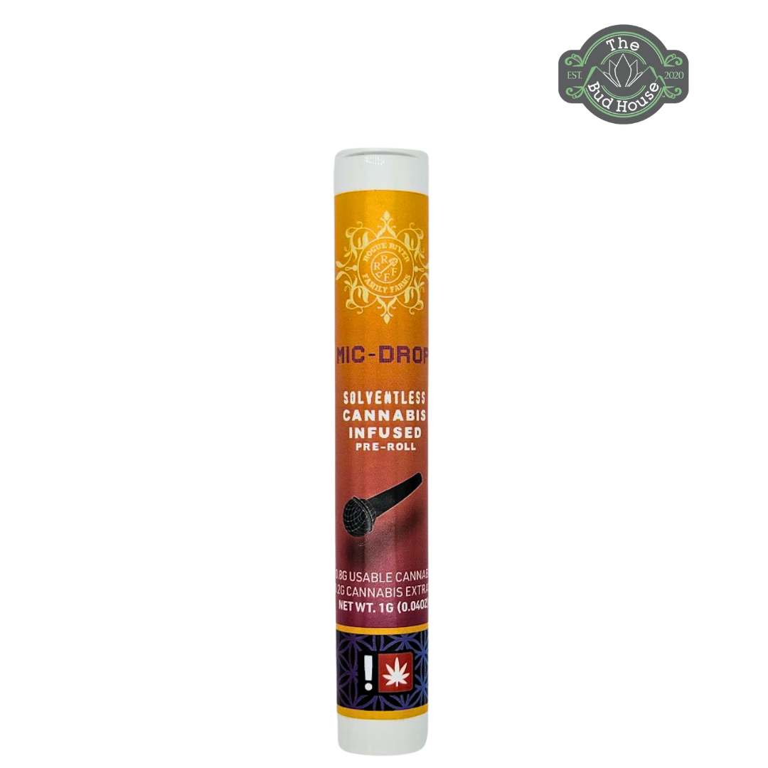 Photograph of product: RRFF Mic Drop Single LARRY BURGER X STARDAWG'S BREATH 1g Solventless Infused Pre-Roll
