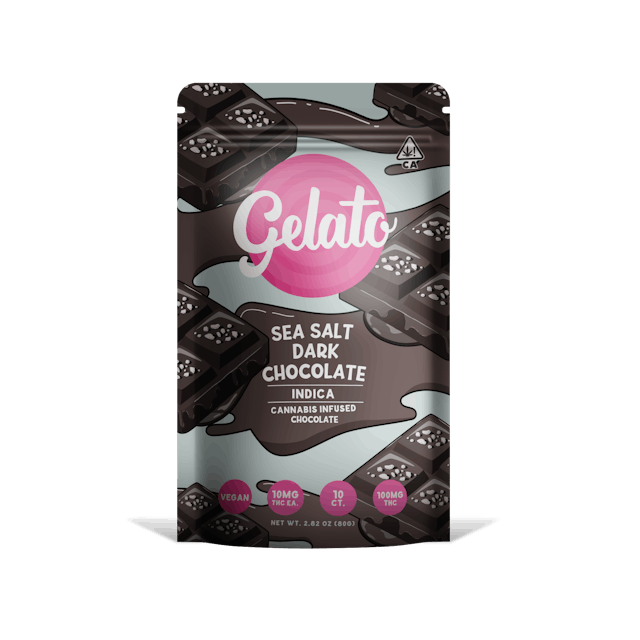 Photograph of product: Sea Salt Dark Chocolate | 100mg Bar