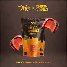 Photograph of product: Mojo | Choco Gummies | Milk Chocolate Orange | 200mg