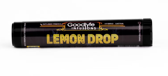 Photograph of product: Goodlyfe | Lemon Drop | Infused Pre-Roll | 1g