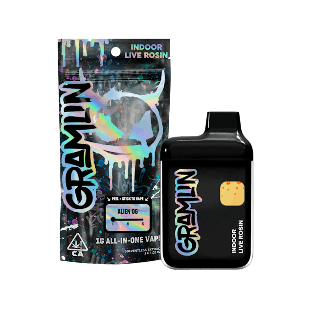 Photograph of product: Alien OG 1g Live Rosin Disposable - 