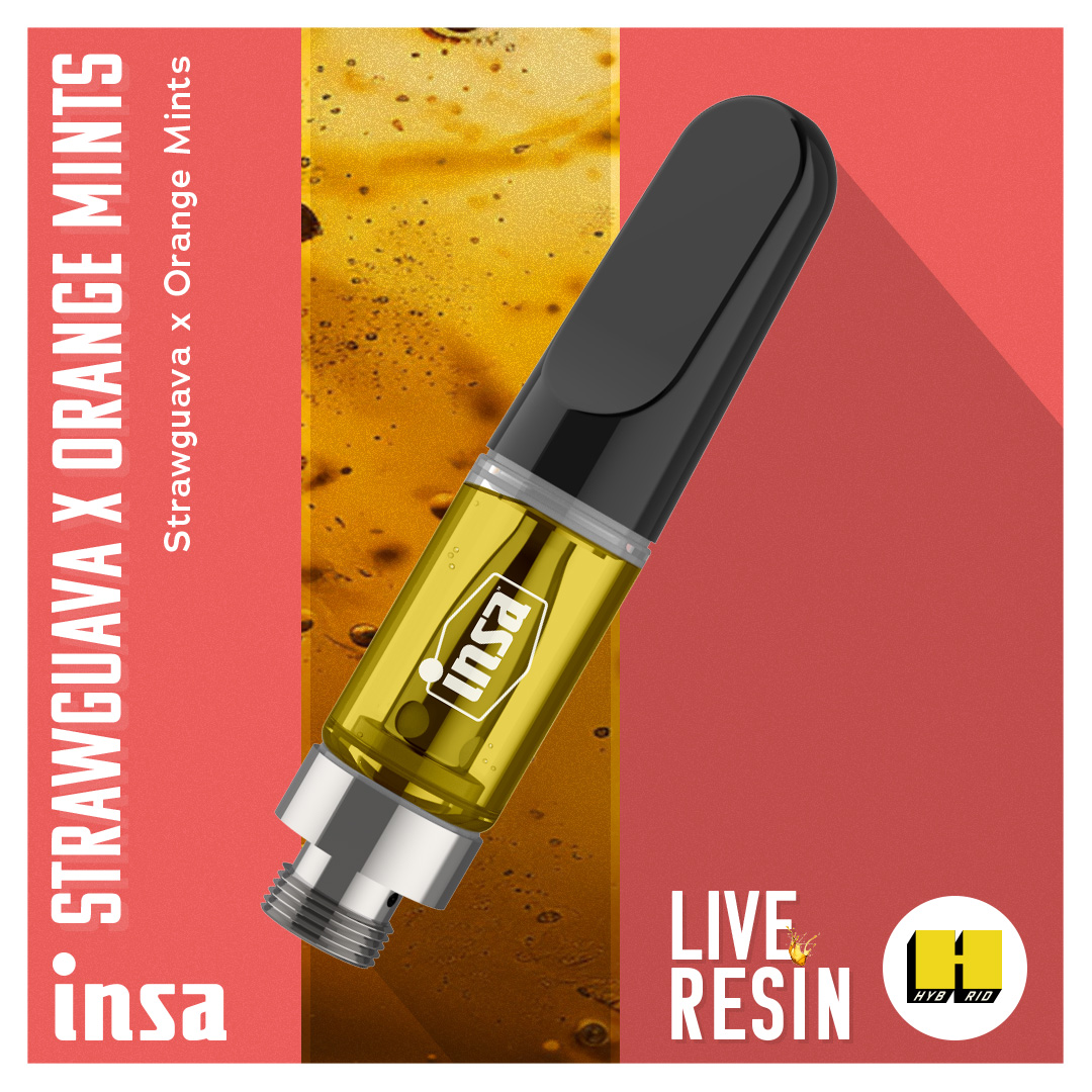 Photograph of product: Live Resin Cartridge - StrawGuava x Orange Mints