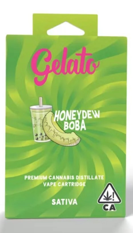 Photograph of product: Gelato: Honeydew Boba 1G Cartridge (S)