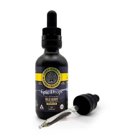 Photograph of product: Treeworks Epic Drops Tincture 3000mg 60ml - Wildberry