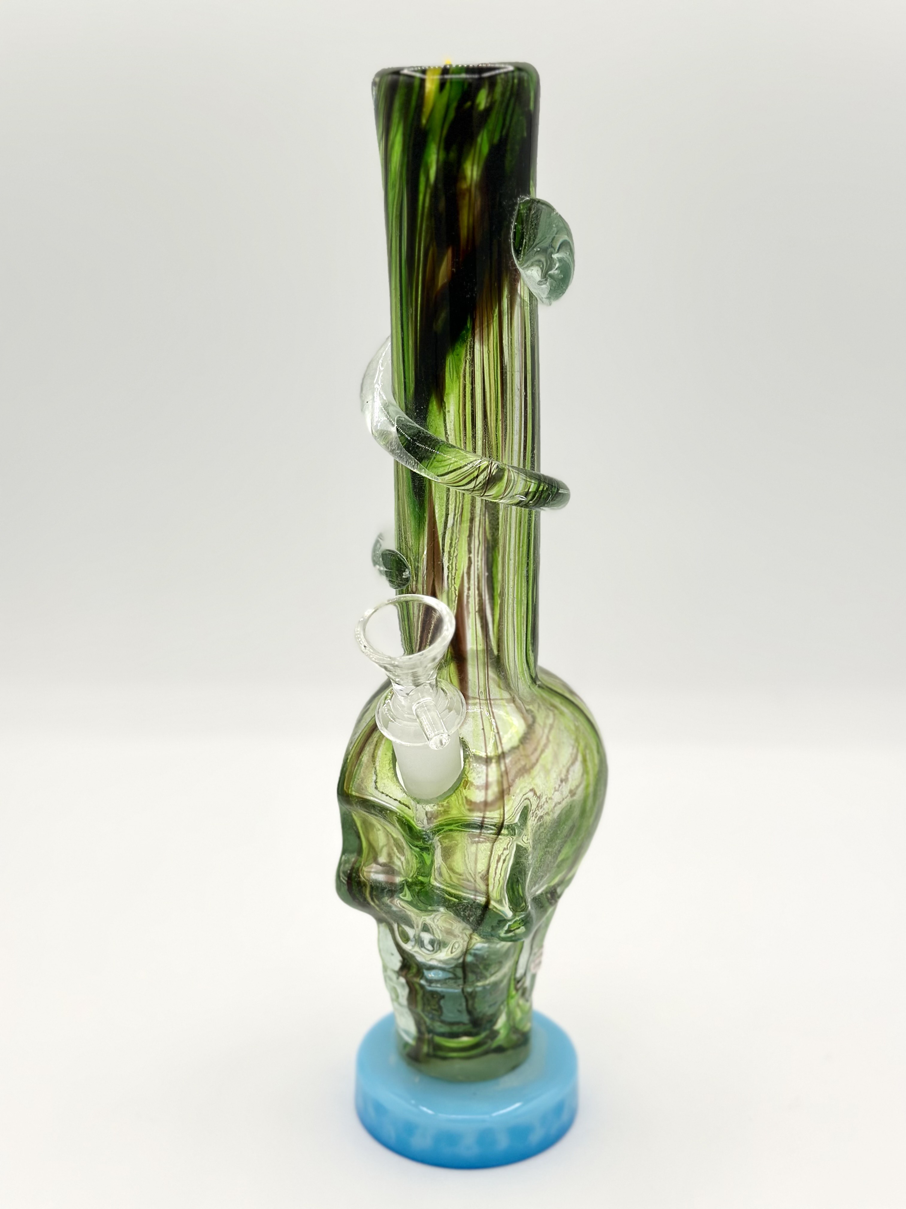Photograph of product: Glass Piece | Jade Skull Head Bong