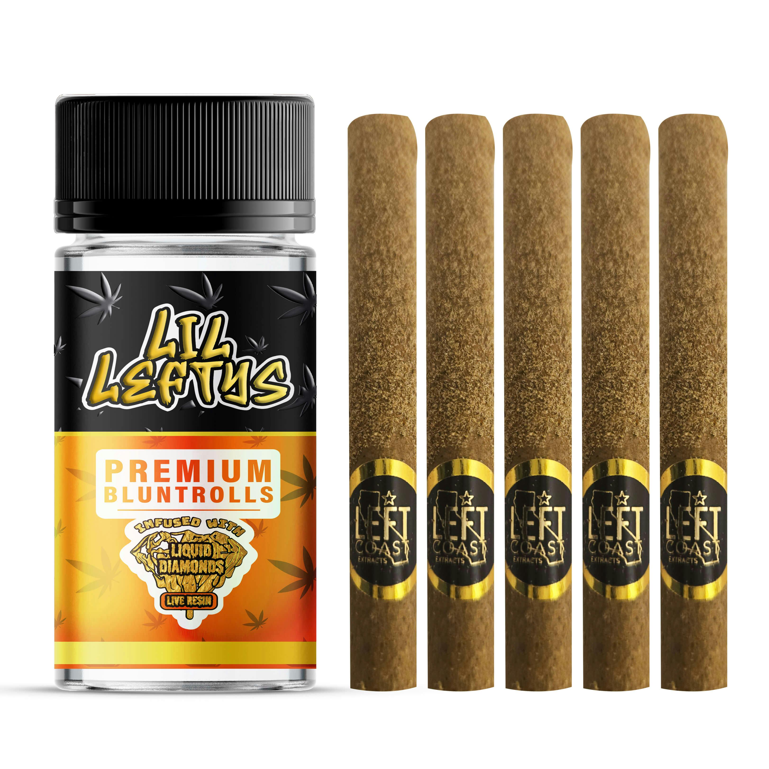 Photograph of product: Left Coast | Orange Creamsicle | Infused Mini Blunt | 1.3g 5pk