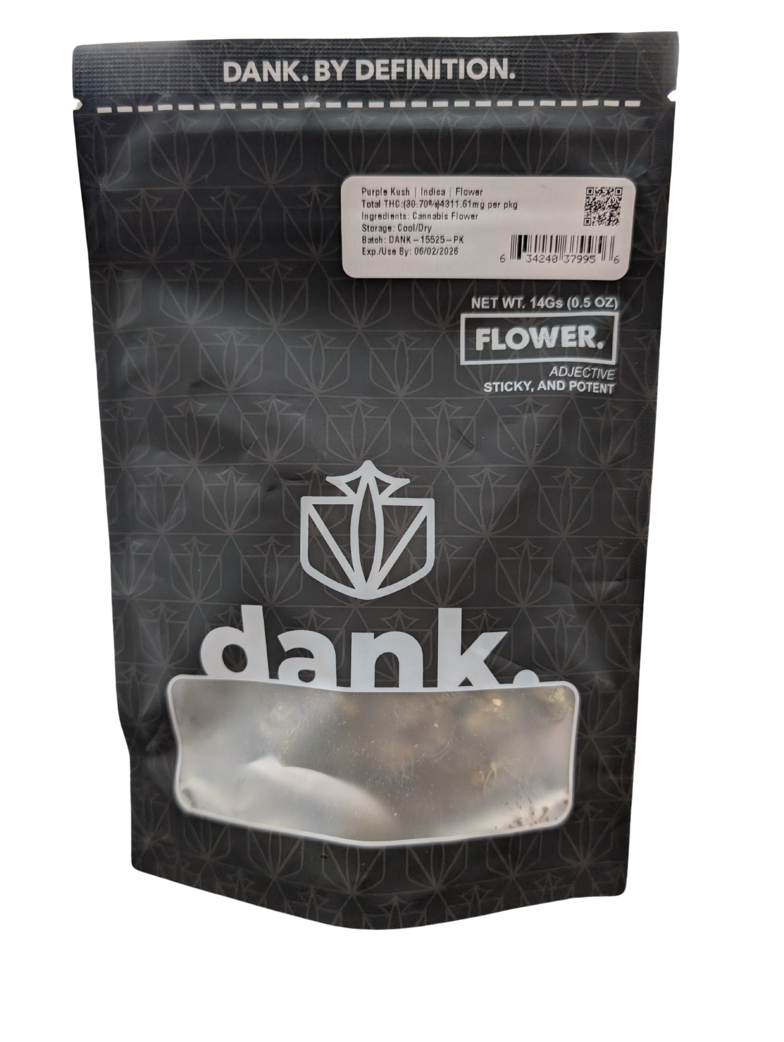 Photograph of product: Dank | Purple Kush | Flower | 14g