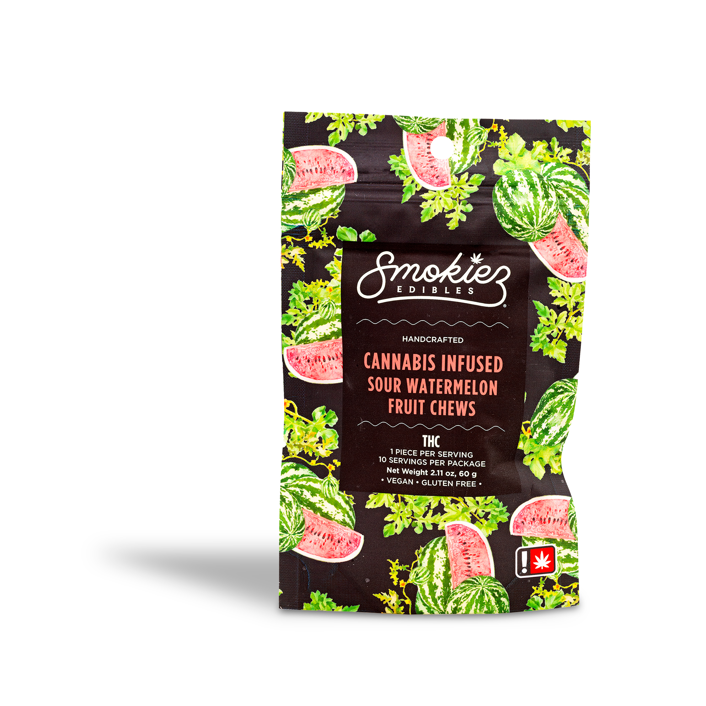 Photograph of product: Smokiez - Sour Watermelon Gummies 100mg - 2.12oz