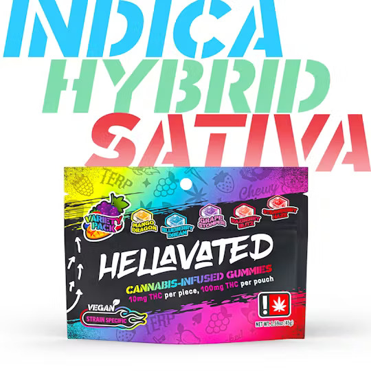 Photograph of product: Hellavated // Original Variety 10 Pack Gummiez