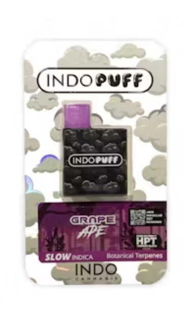 Photograph of product: IndoPuff | Grape Ape Disposable | .9g