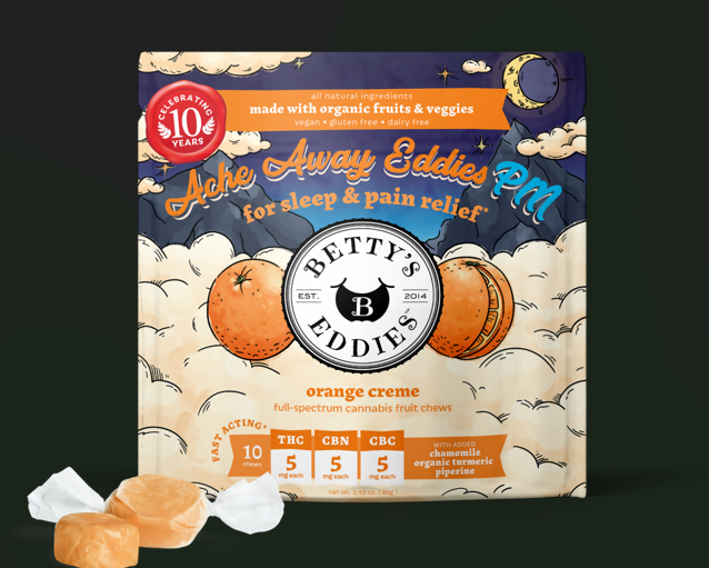 Photograph of product: Orange Creme Taffy 50MG 10PK (TAX INCLUDED)