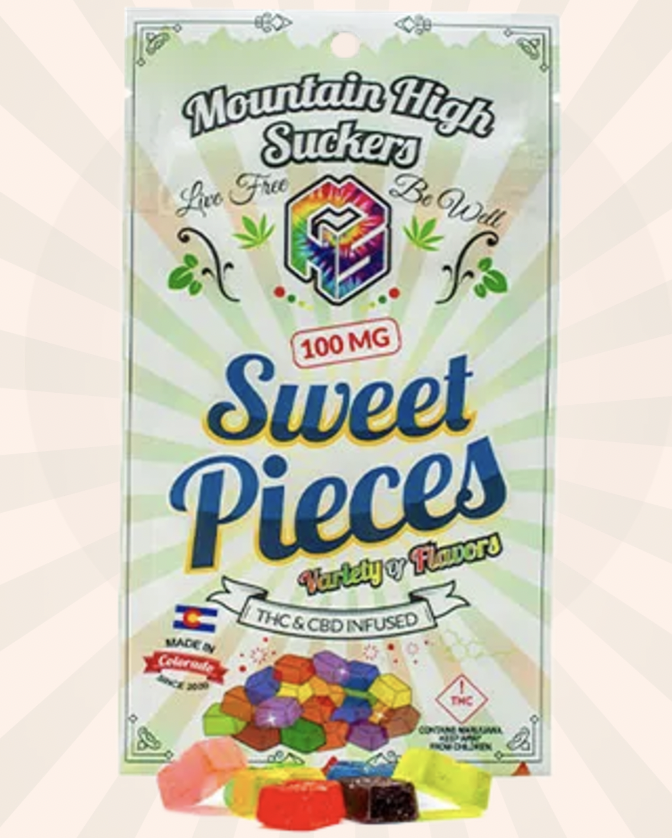 Photograph of product: MHS- Original Sweet Pieces- 100mg