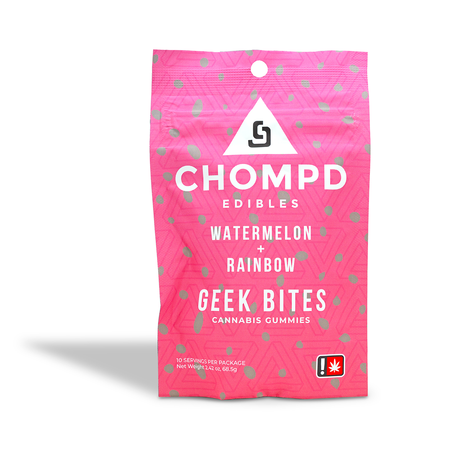 Photograph of product: Chompd - Watermelon Rainbow Geek Bites 10pk - 2.42oz