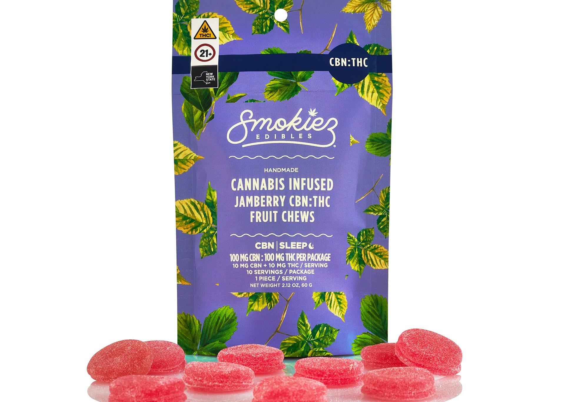 Photograph of product: Smokiez | Sweet Jamberry | 1:1 TH-oui / CBN | 10pk