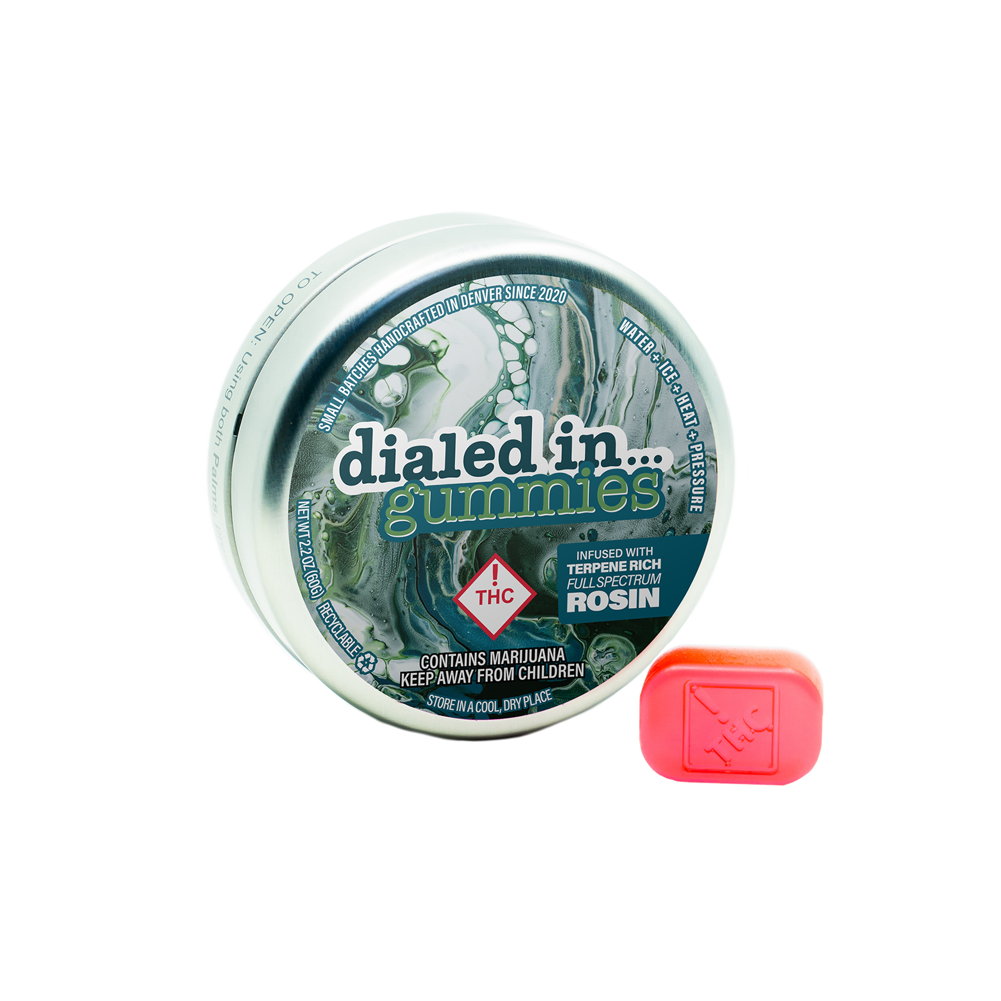 Photograph of product: REC: Dialed In Dialed Out Sleep Live Rosin Gummies 100mg