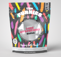Photograph of product: Gummy Funnies Live Rosin Sour Pink Grapefruit: Sherbet Haze [10pk] | 100mg