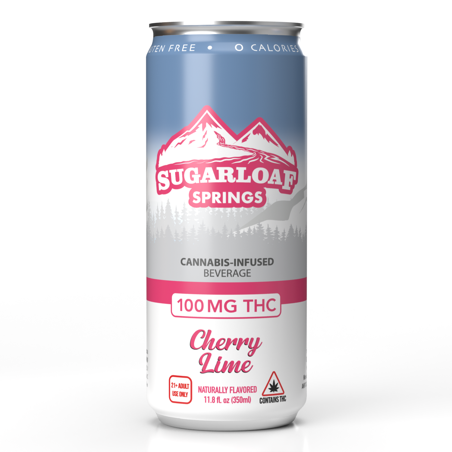 Photograph of product: Sugarloaf Springs Cherry Lime Seltzer 100mg