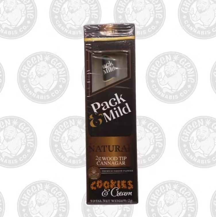 Photograph of product: Cookies & Cream Wood Tip Natural Cannagars - Pack & Mild
