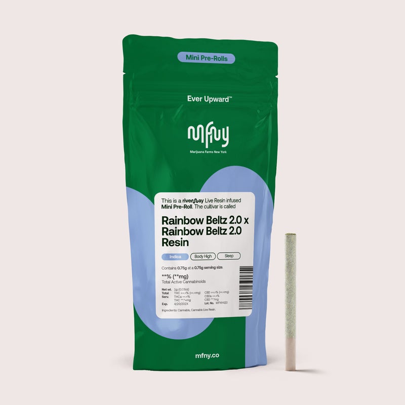 Photograph of product: MFNY | Rainbow Beltz 2.0 X Rainbow Beltz 2.0 | Infused Prerolls | .75g