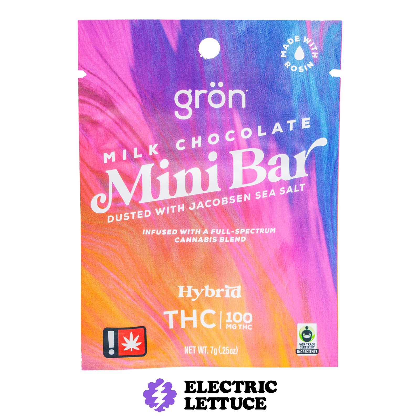 Photograph of product: Gron TH-oui Milk Chocolate Mini Bar 100mg