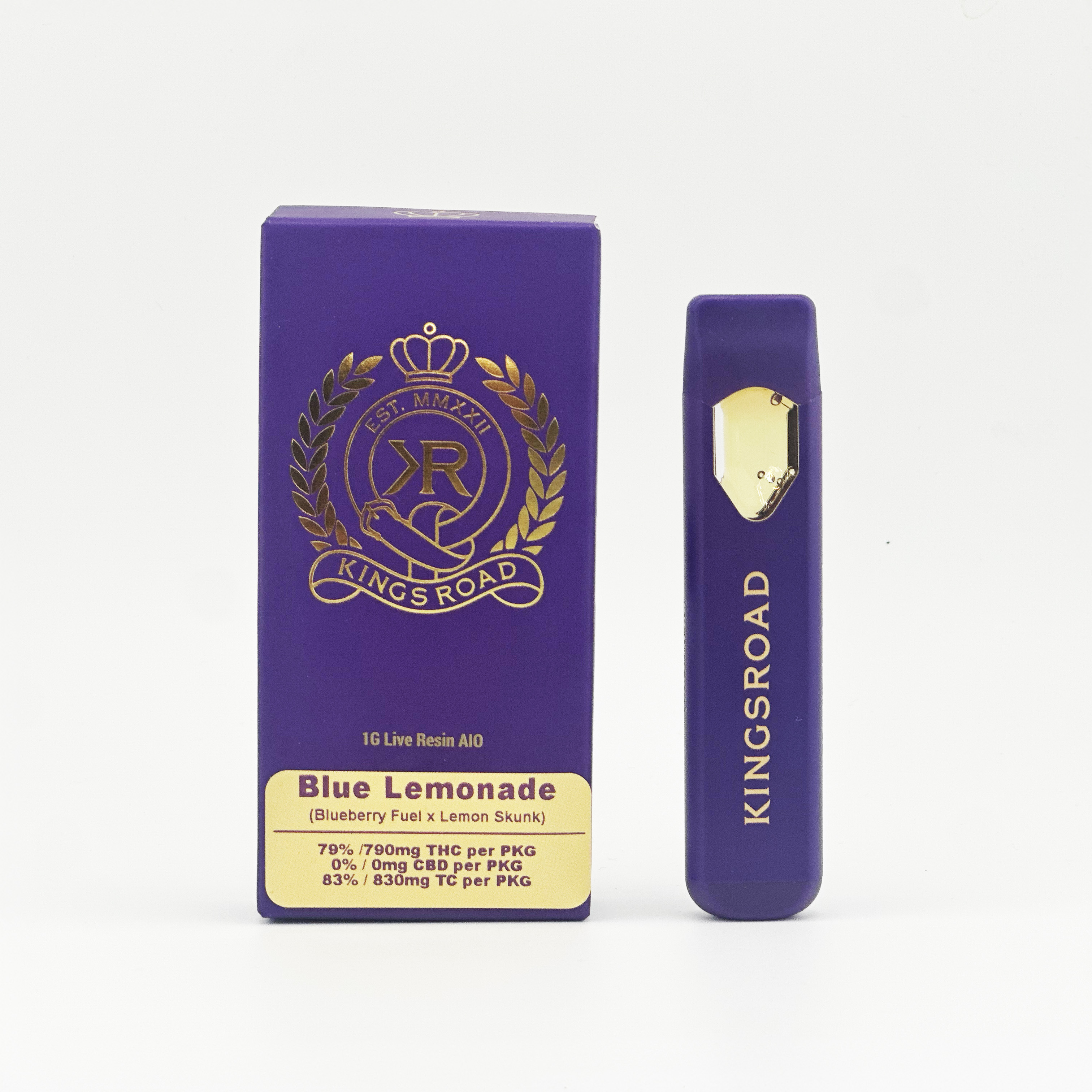 Photograph of product: Blue Lemonade 1g AIO Live Resin | KINGSROAD |