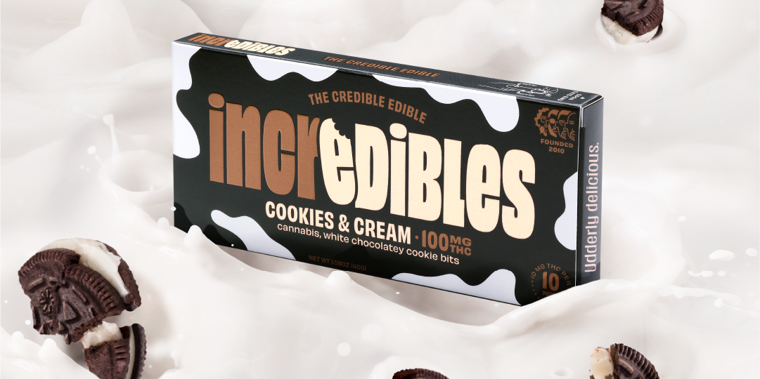Photograph of product: Incredibles | Edible | Chocolate | Cookies & Cream | LIMITED EDITION| 100mg