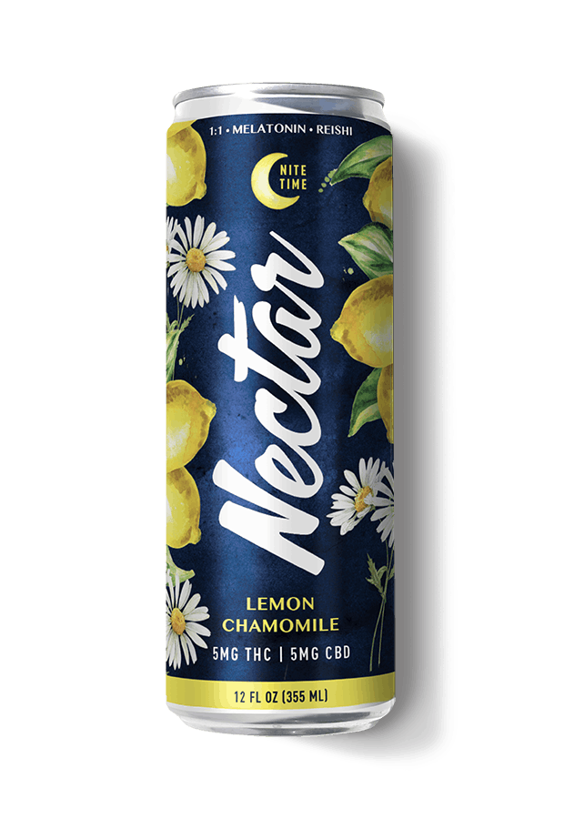 Photograph of product: Nectar Nighttime 5mg Seltzer - Lemon Chamomile 1:1