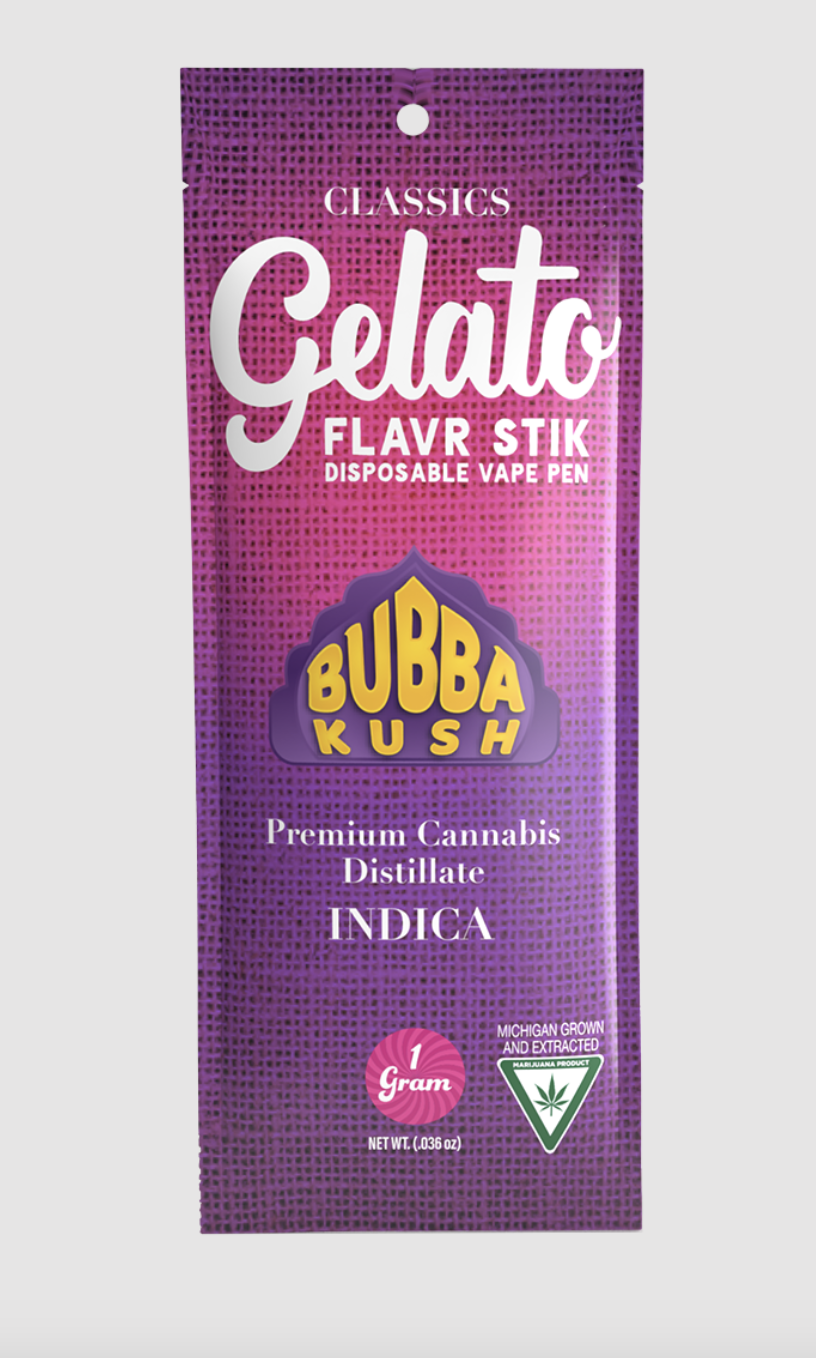 Photograph of product: Gelato: Bubba Kush 1G Disposable Vape (I)