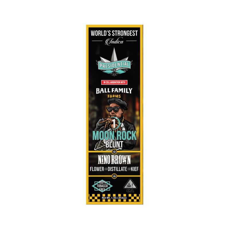 Photograph of product: Presidential x Ball Family Farms - Nino Brown (Oui'd) Moon Rock Blunt