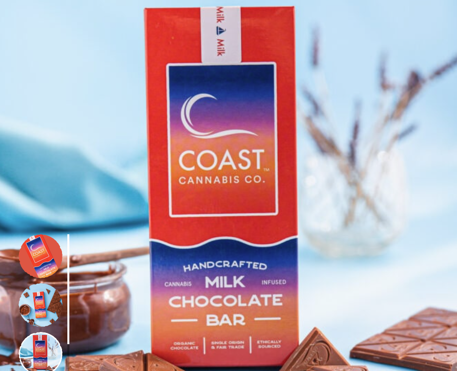 Photograph of product: Coast Milk Chocolate (H) Bar 5mg 20pc