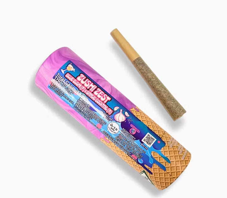 Photograph of Product: ICE KREAM HASH CO. ROSIN INFUSED PRE-ROLL | ZUSHI ZEST