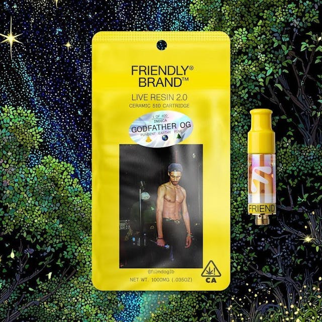 Photograph of product: Friendly - Godfather OG - Live Resin Cart - 1g - 