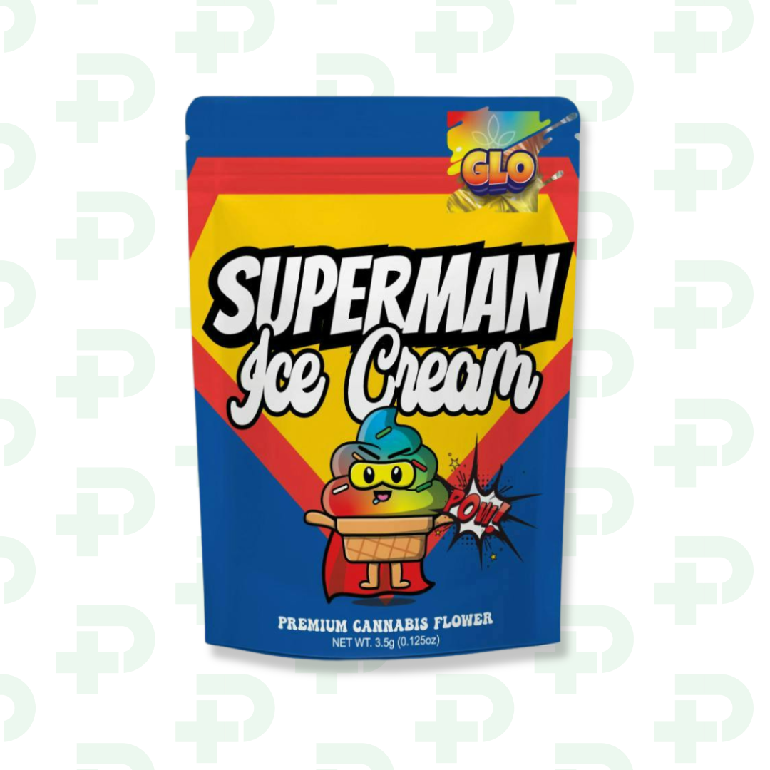 Photograph of product: Glo Farms Prepack - Superman Ice Cream - 3.5g